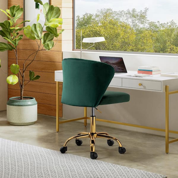 Channel green best sale velvet office chair