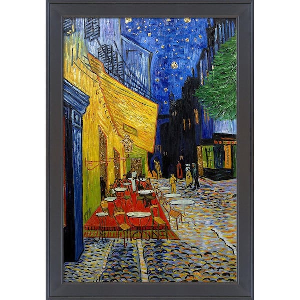 LA PASTICHE Cafe Terrace at Night by Vincent Van Gogh Gallery Black ...