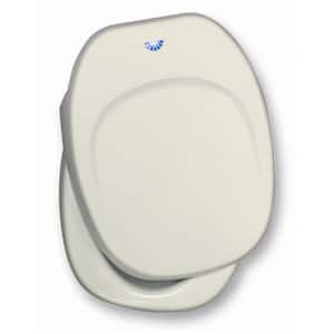 Seat and Cover Assembly For Permanent Aqua Magic IV RV Toilet - Ivory