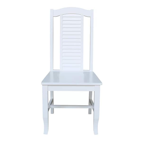 International Concepts Seaside White Solid Wood Chair (set of 2)