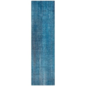 Chantille ACN552 Blue 2 ft. 3 in. x 7 ft. 6 in. Machine Washable Indoor/Outdoor Geometric Runner Rug