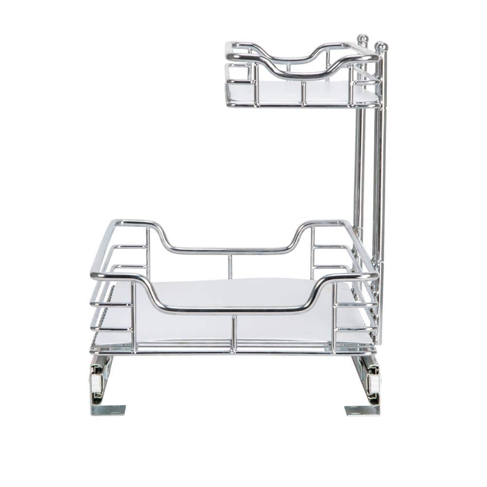 Chrome-Plated Steel 2-Tier Pull-Out Under Sink Organizer