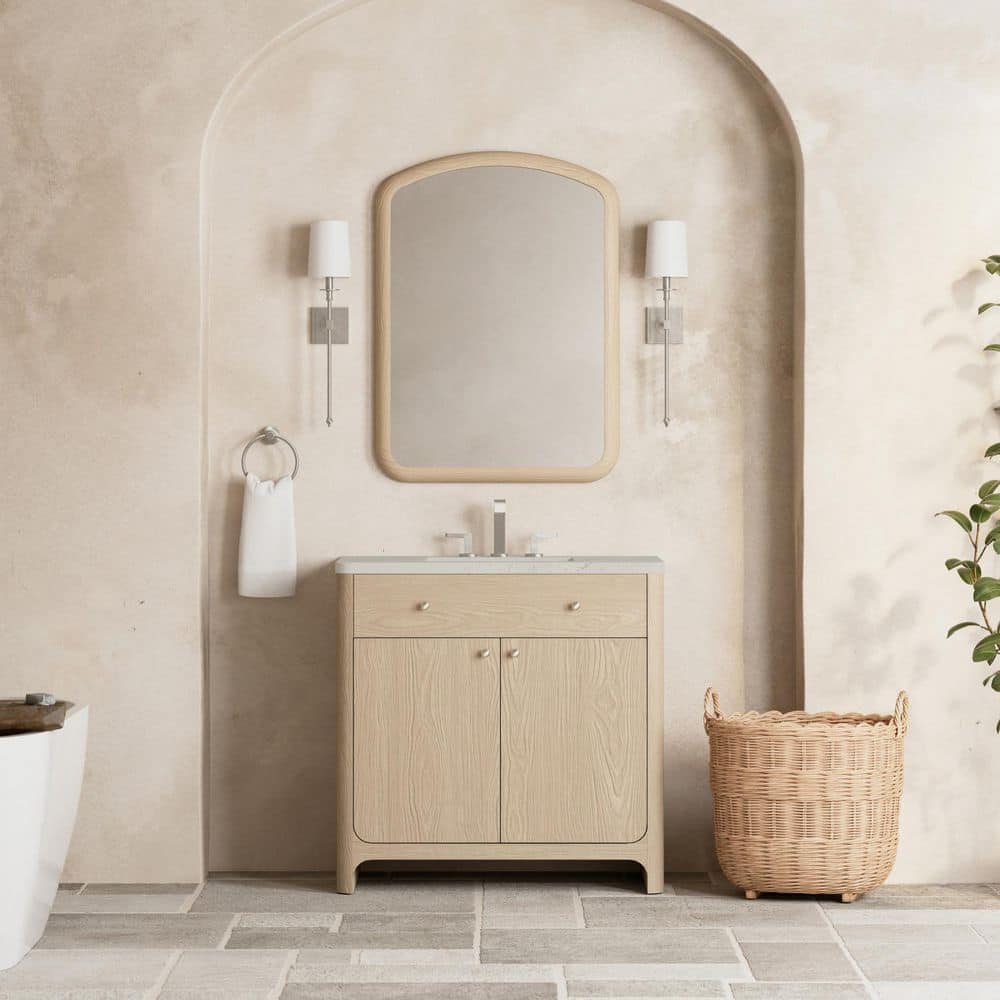 Gracyn 36.0 in. Single Bath Vanity in Coastal Driftwood with Siberian Quartz Top price history on PriceWatchPro