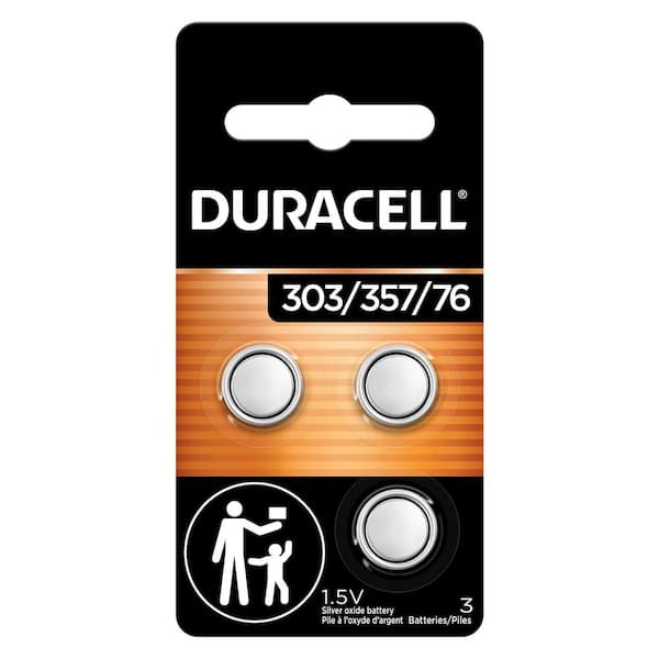 303/357/76 1.5-Volt Silver Oxide Button Battery for Watches, Devices, and Calculators (3-Pack)