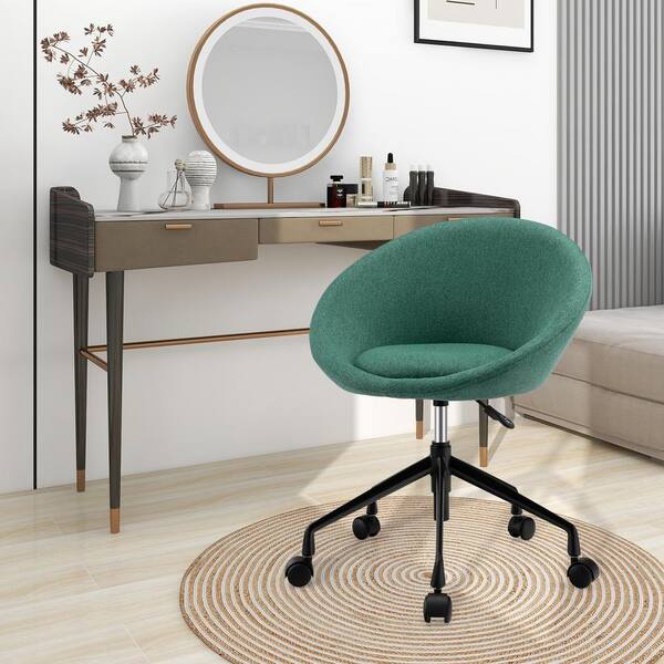 Gymax Set of Swivel Home Office Chair Adjustable Accent Chair