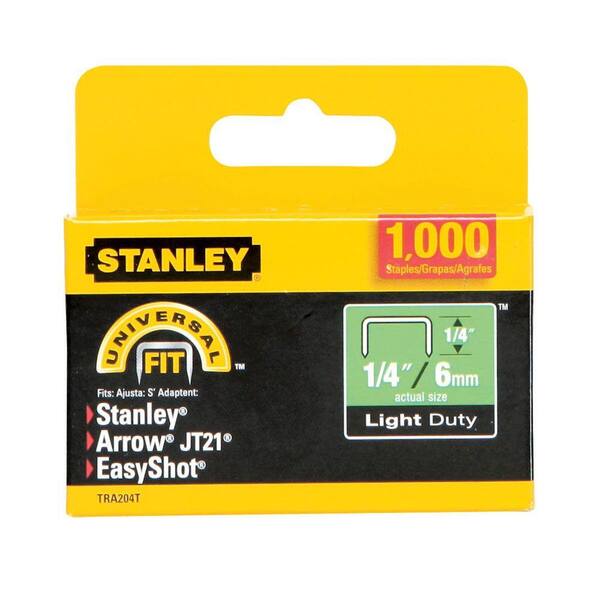 Stanley 1/4 in. Light-Duty Staples (1000-Pack)