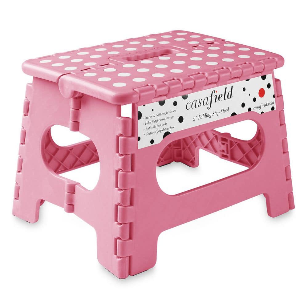 1-Step 9 in. Pink Plastic Step Stool, (1.75 ft. Reach Height) 300 lb. Load Capacity price history on PriceWatchPro