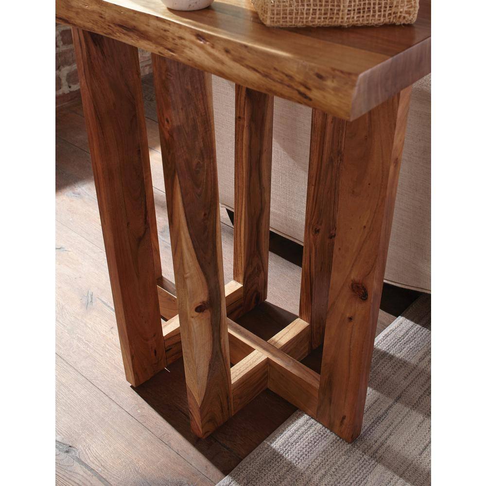 Berkshire Natural Acacia Wood Live Edge End Table