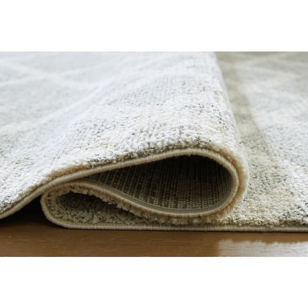 Unawick 8 ft. x 10 ft. Gray/Beige Geometric Area Rug