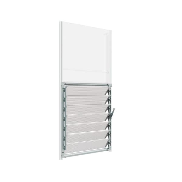 Side Louver Greenhouse Window in Silver