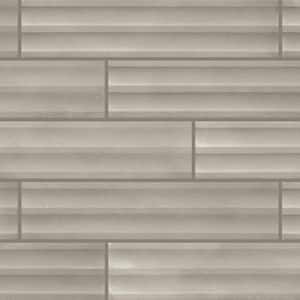 Indoterra Riverbed 2 in. x 9 in. Matte Porcelain Fluted Concrete Look Wall Tile (5.72 sq. ft./case)