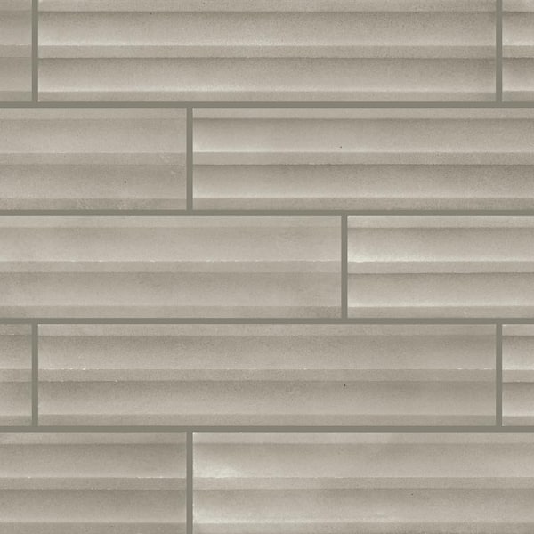 Daltile Indoterra Riverbed 2 in. x 9 in. Matte Porcelain Fluted Concrete Look Wall Tile (5.72 sq. ft./case)