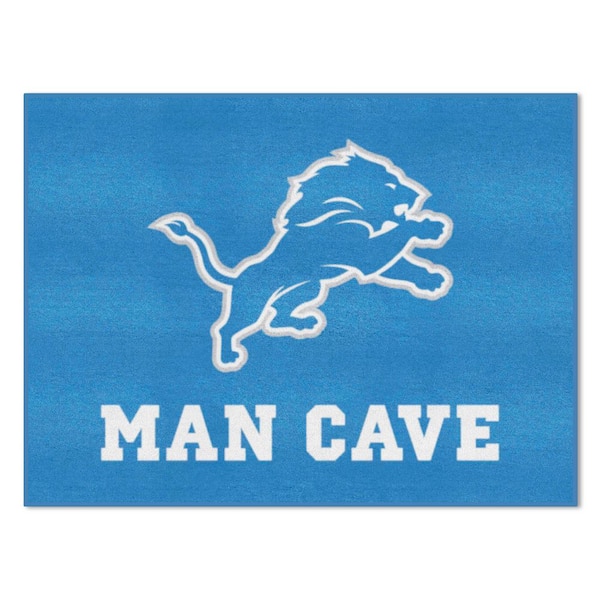 Detroit Lions Blue Man Cave 3 ft. x 4 ft. Area Rug
