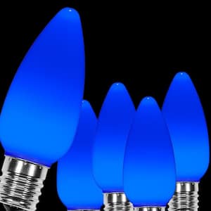 OptiCore C9 LED Blue Smooth/Opaque Christmas Light Bulbs (25-Pack)