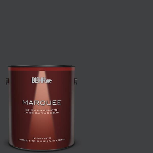 BEHR MARQUEE 1 gal. Home Decorators Collection #HDC-MD-04 Totally Black Matte Interior Paint & Primer