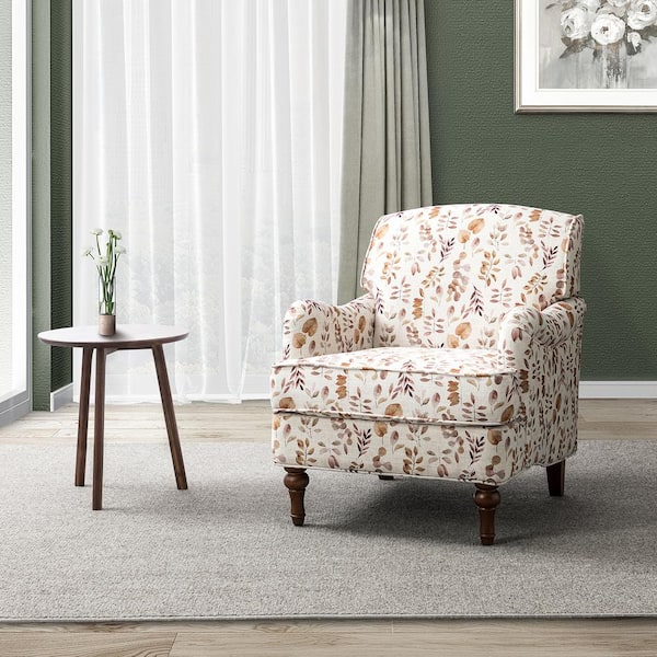 JAYDEN CREATION Acoetes Yellow Armchair with Turned Legs