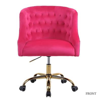 Lydia 24.5 in. Width Big and Tall Fushia Fabric Task Chair with Adjustable Height