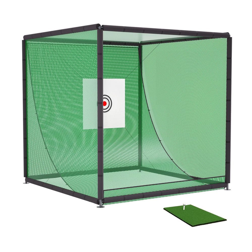Golf Practice Net Cage, 10 x 10 x 10 FT Metal Frame Hitting Net Kit for Backyard, Golf Batting Cage Netting price history on PriceWatchPro