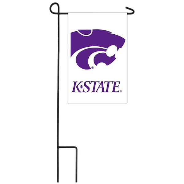 1 ft. x 1-1/2 ft. Kansas State University 2-Sided Garden Flag with 3-2/3 ft. Metal Flagpole