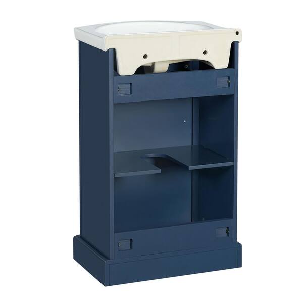 Ziyudura 20 in. Single Sink Freestanding Blue Bath Vanity with