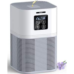 1076 Sq. Ft. Air Purifier PM2.5 HEPA - True H13 Filter Carbon Filter 0.3 with 360° Whole House Air Purifier in White