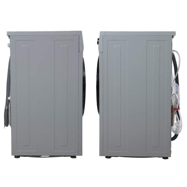 1.62 cu.ft. Touch Pet Compact 110-Volt Sani Digital Front Load Washer 23.5 in. 1400 RPM 16 Programs in Silver