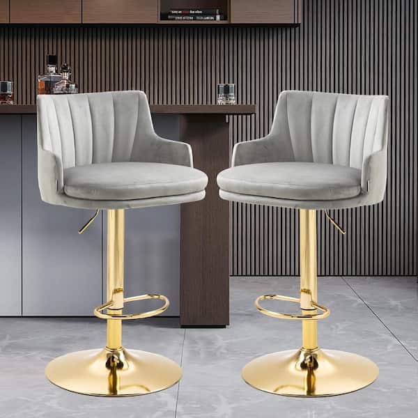 Bar Stool with Adjustable Seat and Foot Rest