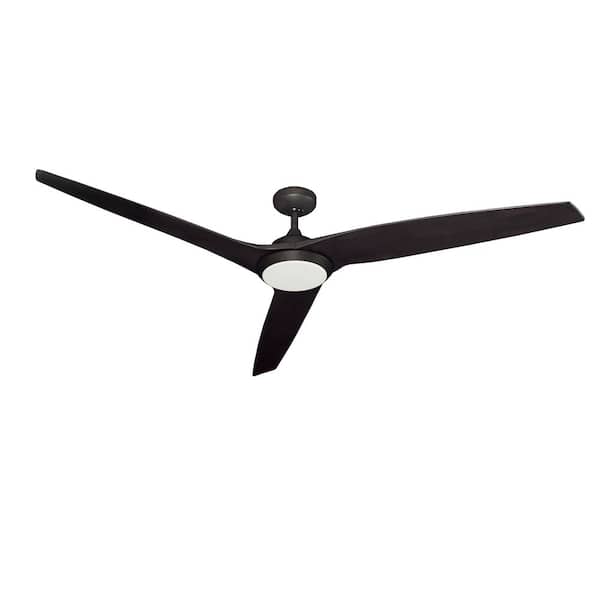 TroposAir Evolution 72 in. Integrated LED Indoor/Outdoor Oil Rubbed Bronze Ceiling Fan with Light and Remote Control