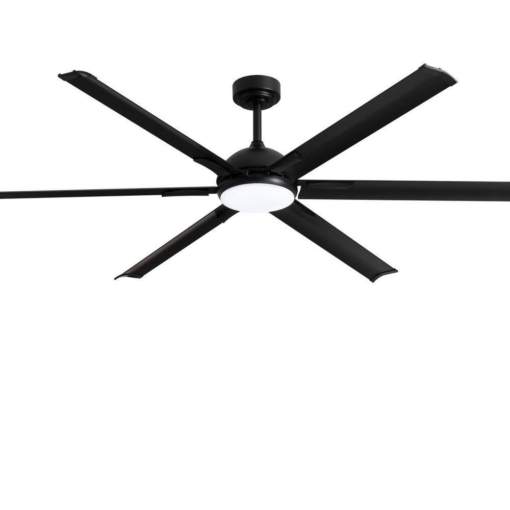 72 in. Indoor Black Downrod Mount Ceiling Fan with Integrated LED with Remote Control Included price history on PriceWatchPro