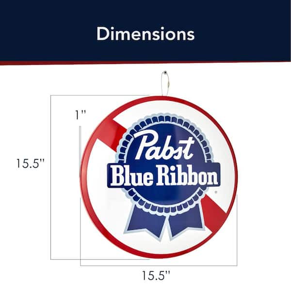 American Art Decor Pabst Blue Ribbon Metal Wall Art Sign-15&quot
