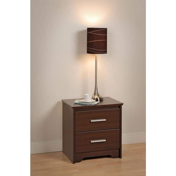 Prepac Coal Harbor 2-Drawer Espresso Nightstand