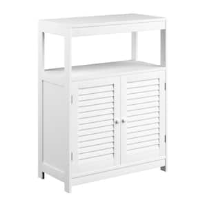 White Freestanding Storage Cabinet with Double Doors