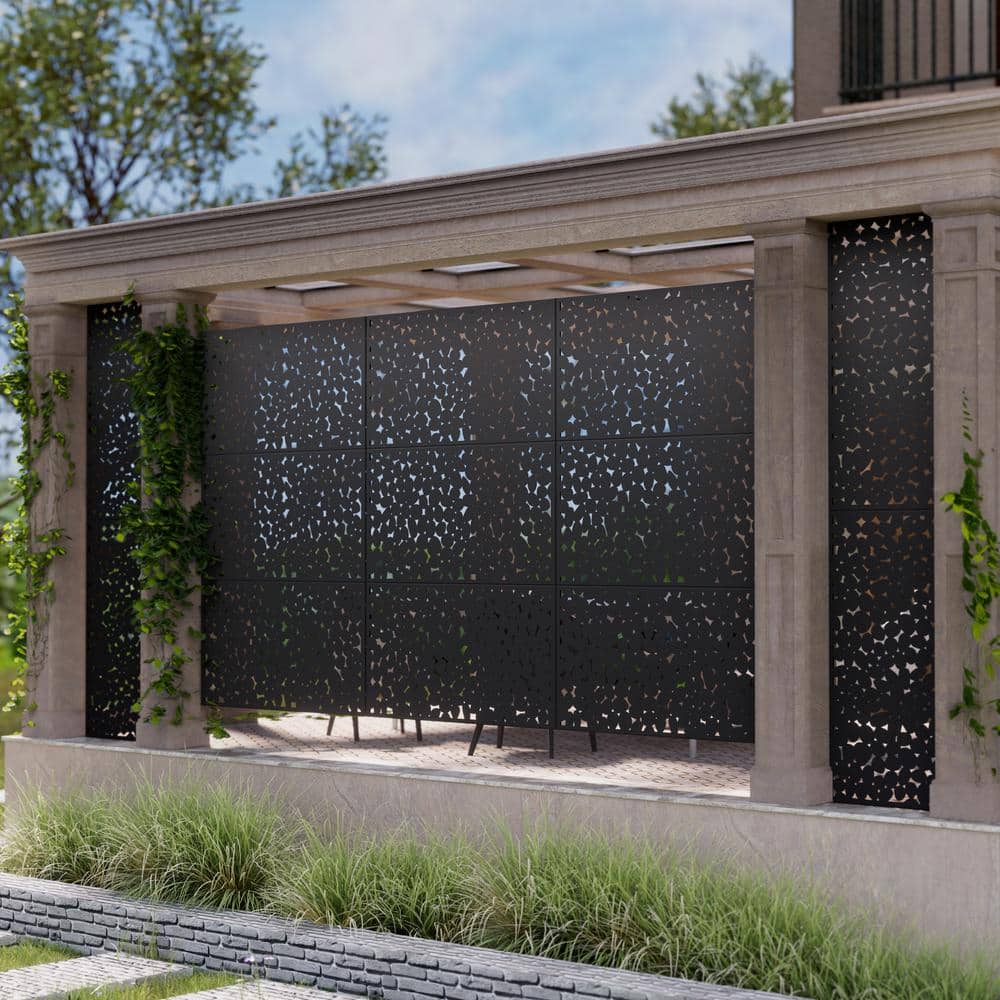 Ernie 72 in. Galvanized Steel Garden Fence Outdoor Privacy Screen Garden Screen Panels price history on PriceWatchPro
