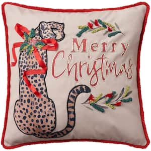 Holiday Pillows Red Modern & Contemporary 18 in. x 18 in. Square Throw Pillow