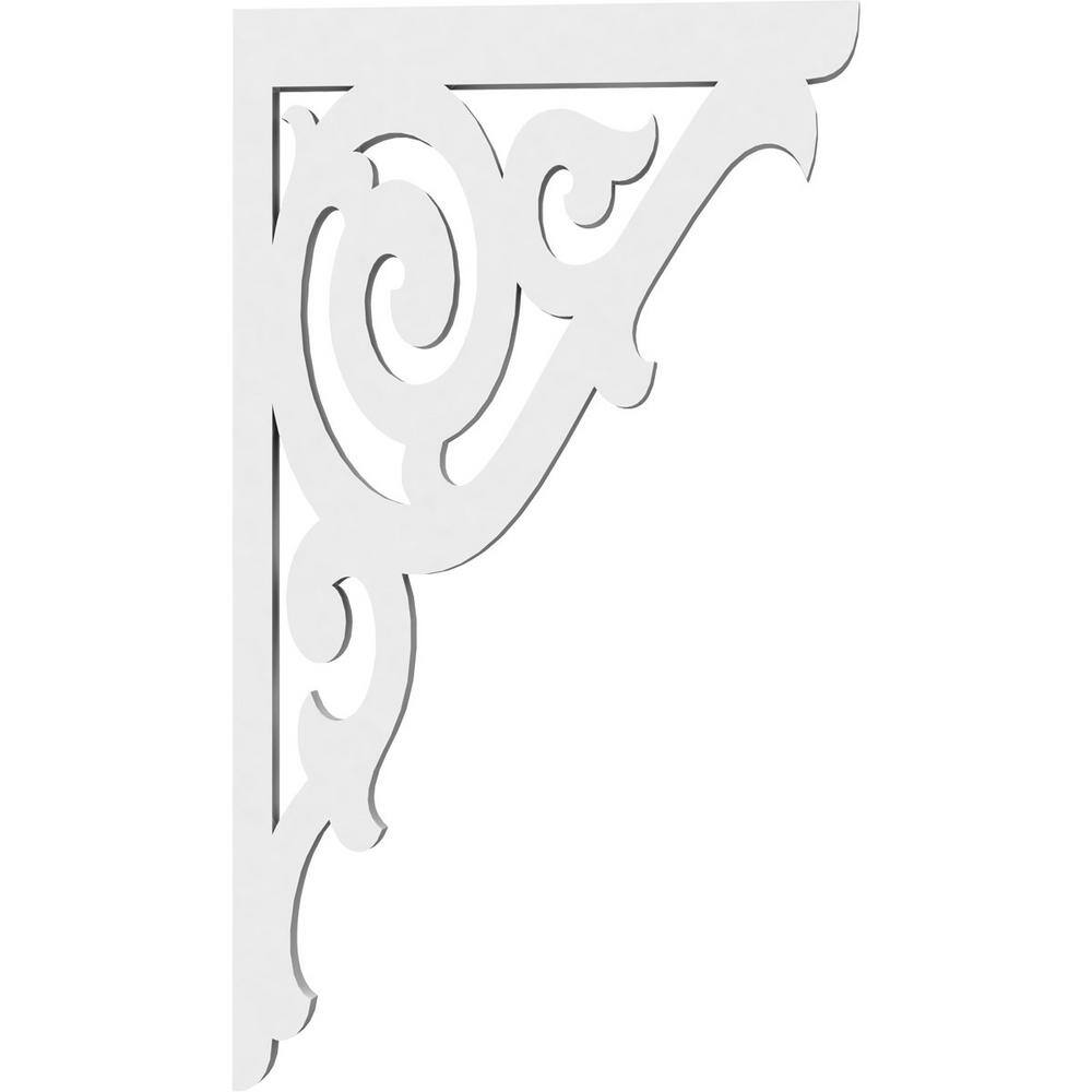 White PVC Decorative Architectural Grade Bracket, 13" Height