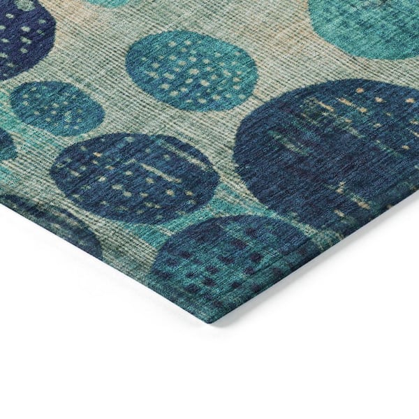 Chantille Machine Washable Indoor/Outdoor Abstract ACN1899 Teal 2 ft. x 3 ft. Accent Rug