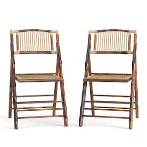 Bamboo Wood Folding Chair (2-Pack)