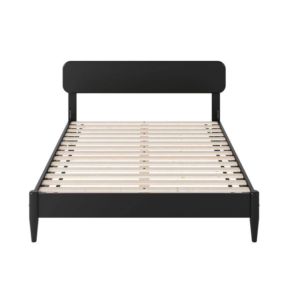 Florence Light Toffee Natural Bronze Solid Wood Frame King Low Profile Platform Bed - thumbnail 7