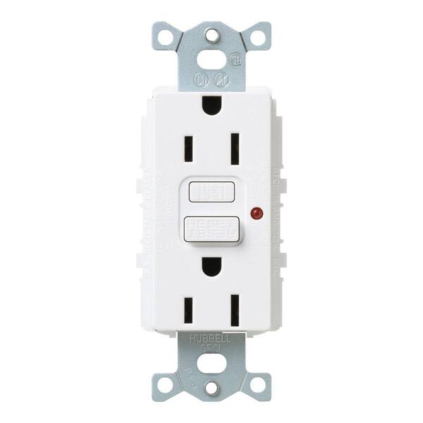 Lutron Satin Colors 15-Amp Tamper-Resistant GFCI Duplex Receptacle - Snow