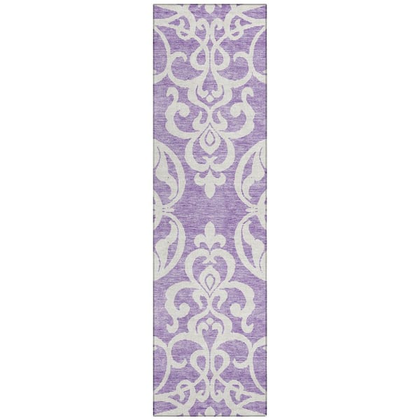 Addison Rugs Chantille Machine Washable Indoor/Outdoor Abstract ACN973 Purple 2 ft. 3 in. x 7 ft. 6 in. Area Rug