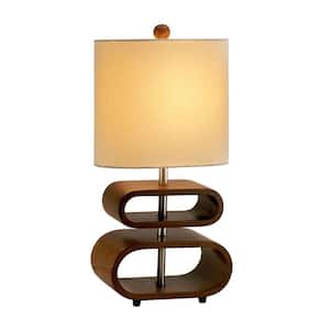Rhythm 19.5 in. Walnut Table Lamp
