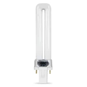 7-Watt Equivalent PL CFLNI Twin Tube 2-Pin G23 Base Compact Fluorescent CFL Light Bulb, Soft White 2700K (1-Pack)