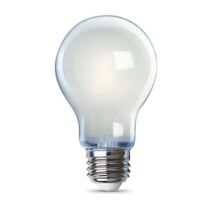 60-Watt Equivalent A19 Dimmable Filament CEC 90 CRI White Glass E26 Medium Base LED Light Bulb, Daylight 5000K (48-Pack)