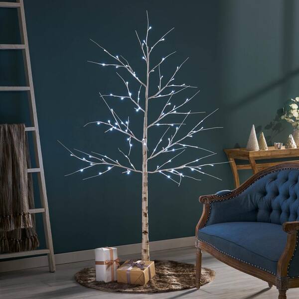 Lighted Birch Branch - 96 Led - Iron Accents