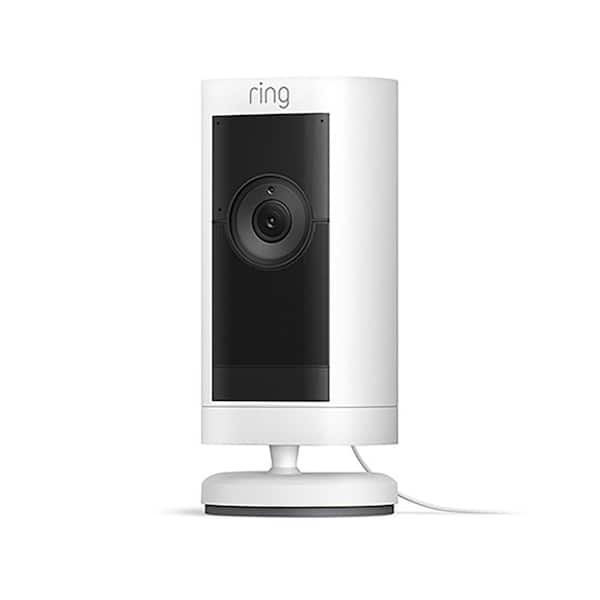 Ring Stick Up Cam Pro Plug in - Indoor/Outdoor Smart Security Camera with 3D Motion Detection, HDR, Color Night Vision, White