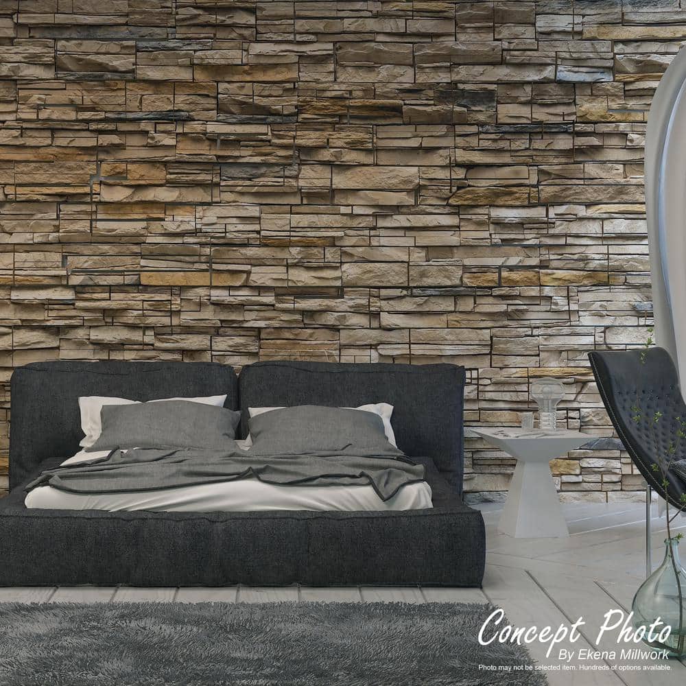 Canyon Brown Faux Stone Siding Panel Inside Corner 3" x 48"