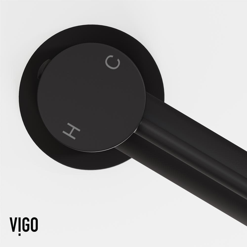 Matte Black 11" Brass Single Handle Vessel Bathroom Faucet