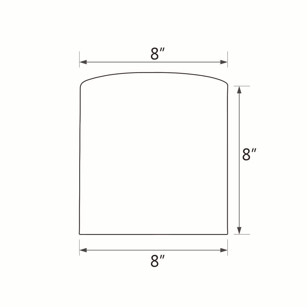 Black Tetoron Rayon Fabric Drum Lamp Shade, 8-inch