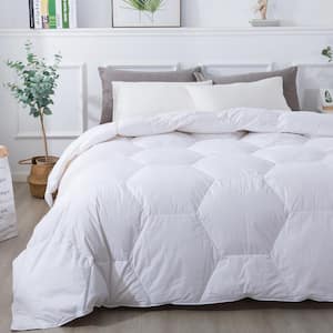 Honeycomb Stitch All Season White Full/Queen Down Alternative Comforter