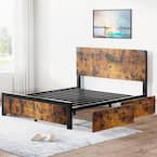 Idealhouse Lolita Vintage Full Platform Bed With 4 Drawers